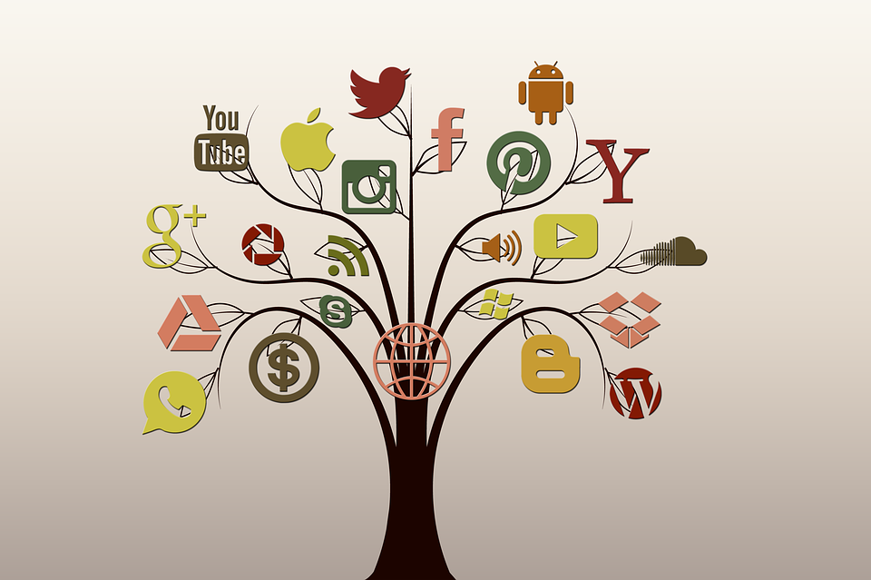 Clipart - Social Media Tree