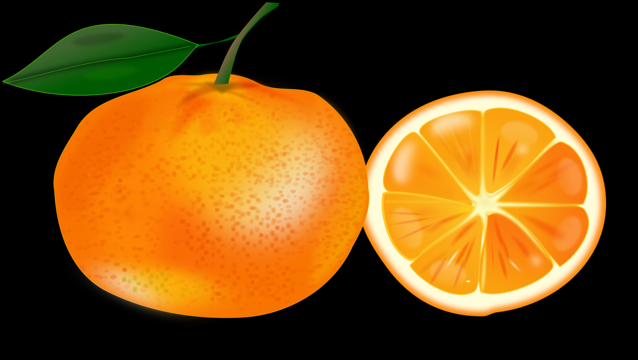 Clipart - slice of an orange