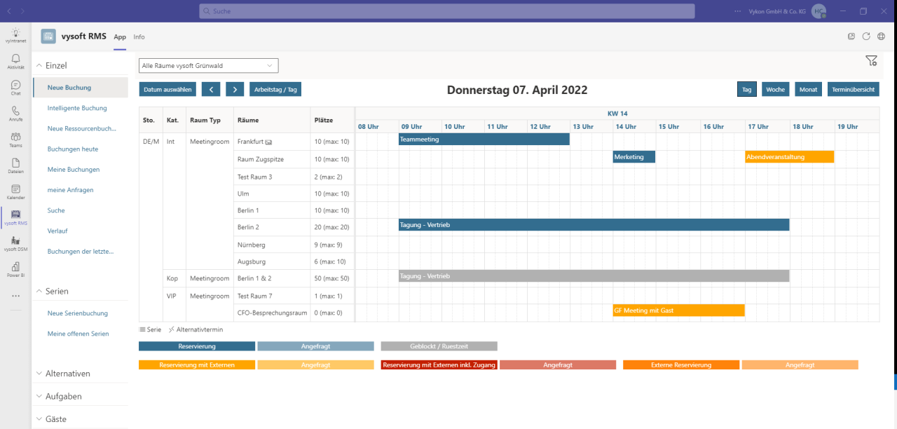 The leading software for room booking/meeting organization
