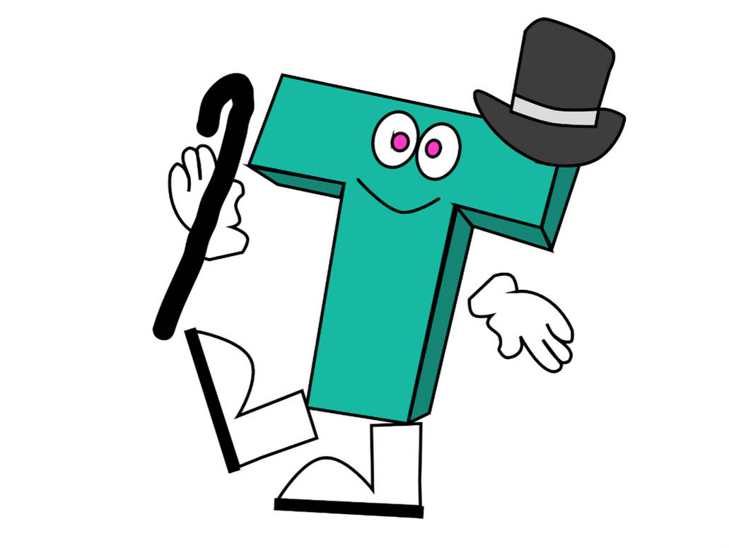 The Letter T In Black